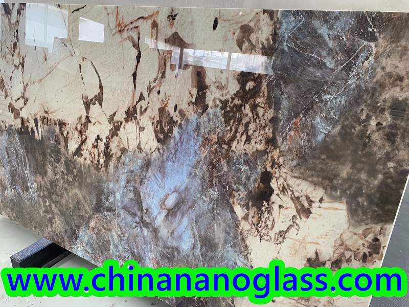 2025 popular Nano Glass Marble Pattern Slab 300x180cm
