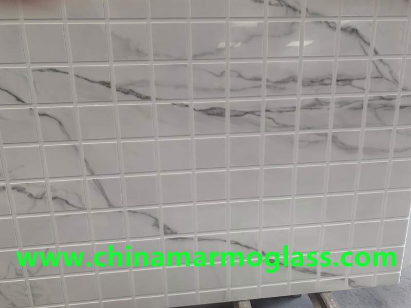 Calacatta White Nano Glass Stone Shower Trays,Bathroom Floor Base