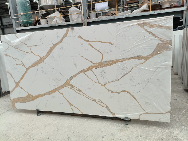 Artificial Stone Calacatta White Quartz Slabs