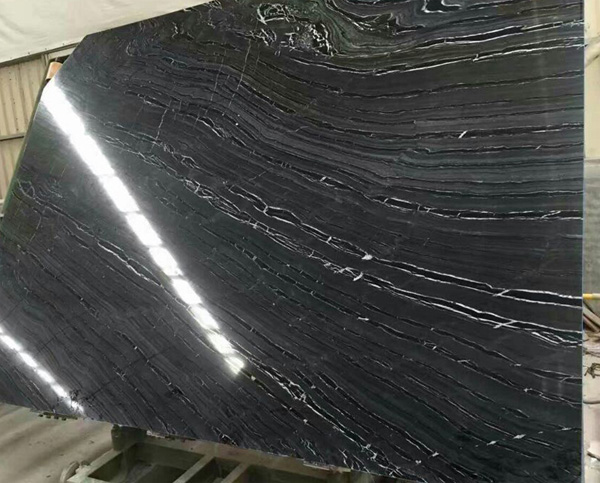 Silver Wave Marble, Black Silver Wave Wood Marble