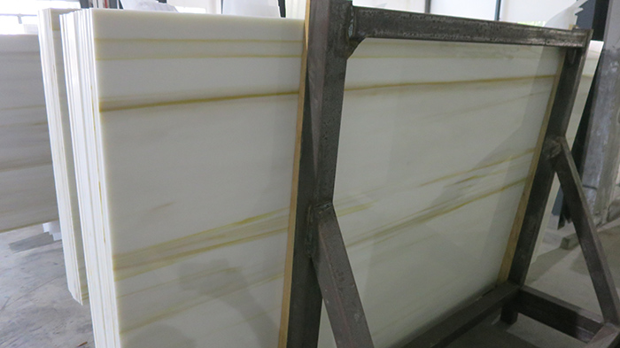 Wood Gold color Nano Crystallized Glass Slabs