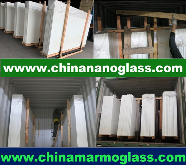 White glass nanoglass slab